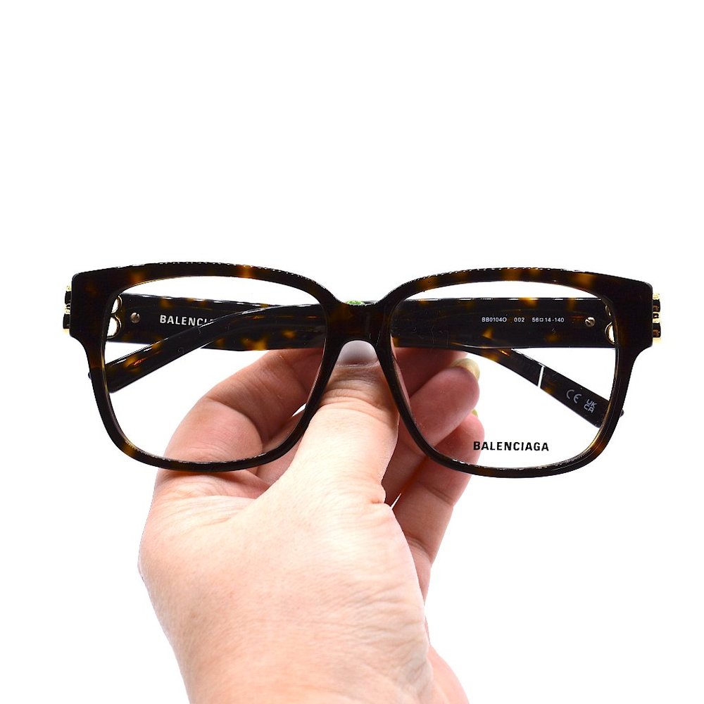 NEW BALENCIAGA BB0104O 002 HAVANA AUTHENTIC EYEGLASSES FRAME - Picture 15 of 15